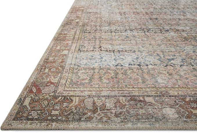 Loloi Amber Lewis Georgie Collection GER-09 Multi/Spice 2'-6" x 7'-6", .19" Pile Height, Runner Rug