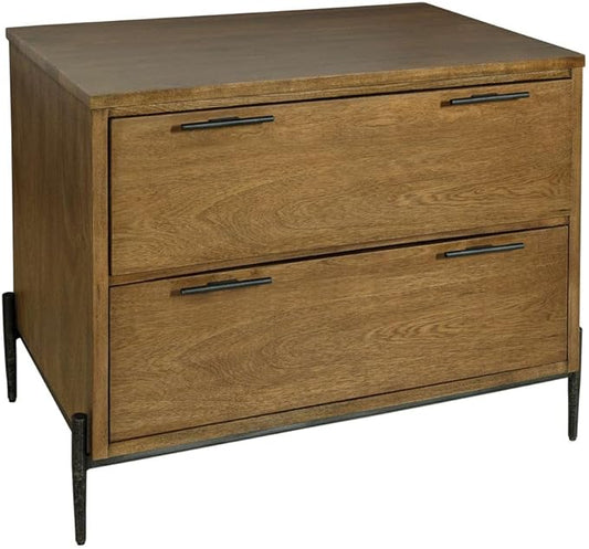 Hekman Furniture Bedford Park Executive File Cabinet - Wooden Finish, 2 Drawer File Cabinet with Metal Slides, Accommodates Letter or Legal Files, Anti Tip Feature, Charcoal Finish Iron Hardware