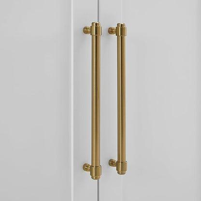 Crosley Furniture Roarke 3-Piece Modern Glass Door Sideboard Buffet Cabinet and Kitchen Storage Pantry Set, White