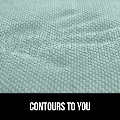 GORILLA GRIP Chair Cushions, Set of 8 16x16, Memory Foam Pads for Dining Room, Kitchen Table, Office Desk, Rocking Chairs, Stay in Place Backing, Comfortable Microfiber Seat Cover Pad Cushion, Lt Blue