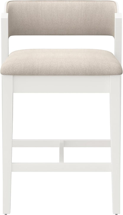Hillsdale Dresden Wood Counter Height Stool, White