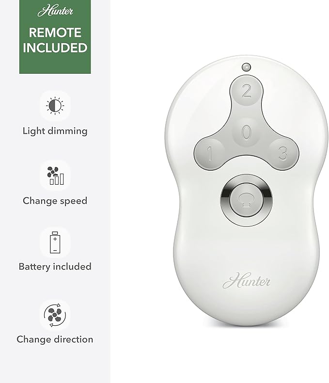 Hunter Fan 52 in Low Profile Brushed Nickel Ceiling Fan with Remote Control (Renewed)