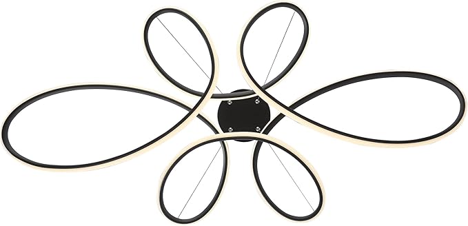 Possini Euro Design Helix Sand Black Multi-Ring Ceiling Pendant Light 39 1/2" Wide Ultra Modern Minimalist Spiral Dimmable LED Strip Steel Metal Dining Room House Foyer Kitchen Island Entryway Home