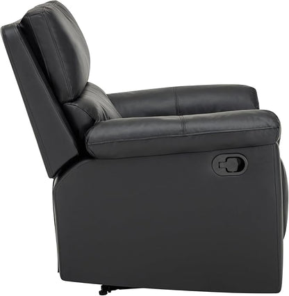 MINCETA Recliner Chairs,Modern 5" Wall Hugger Nursery Recliner with Overstuffed Arm and Back for Living Room,Set of 2,PU Leather in Black