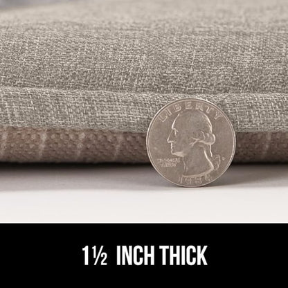 GORILLA GRIP Slip Resistant Tufted Chair Cushions, No Ties Required, Set of 6 Memory Foam Pads for Dining Room, Kitchen Table, Office, Rocking Chairs, Plush Seat Cushion Pad, Home Decor, 16x17, Beige