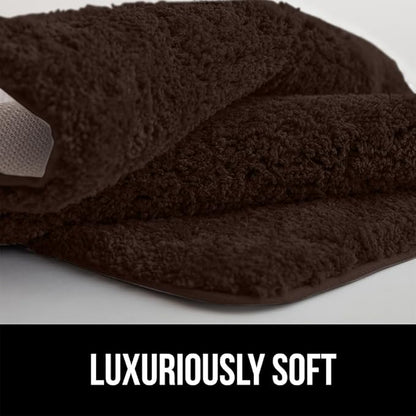 GORILLA GRIP Bathroom Rugs, 60x24, Ultra Soft Absorbent Mat, Thick Plush Bath Rug, Machine Washable, Microfiber Quick Dry, Mats for Shower, Bathtub and Floor, Home Decor Accessories, Brown