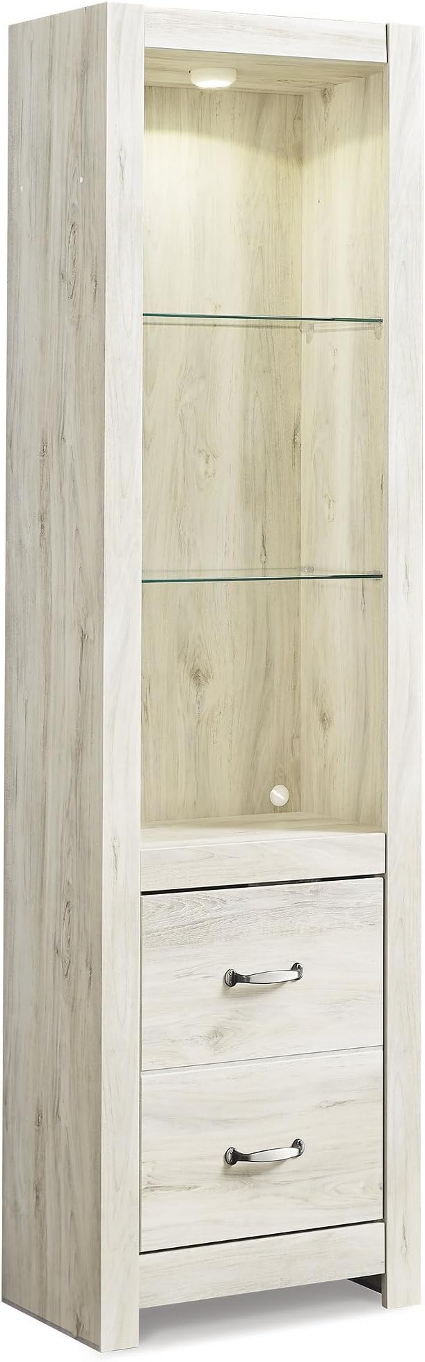 Signature Design by Ashley Bellaby Farmhouse 4-Piece Entertainment Center for TVs up to 72" with Adjustable Shelves, Whitewash