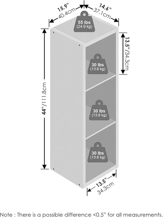 Furinno Cubic Closet Organizers and Storage, 3-Cube Closet Organizer, Open Shelf Closet Storage, Extra Thick Frame for Wardrobe, Bedroom, Living Room, White