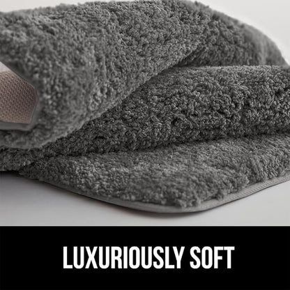 GORILLA GRIP Bathroom Rugs, 36x24, Ultra Soft Absorbent Mat, Thick Plush Bath Rug, Machine Washable, Microfiber Quick Dry, Mats for Shower, Bathtub and Floor, Home Decor Accessories, Charcoal