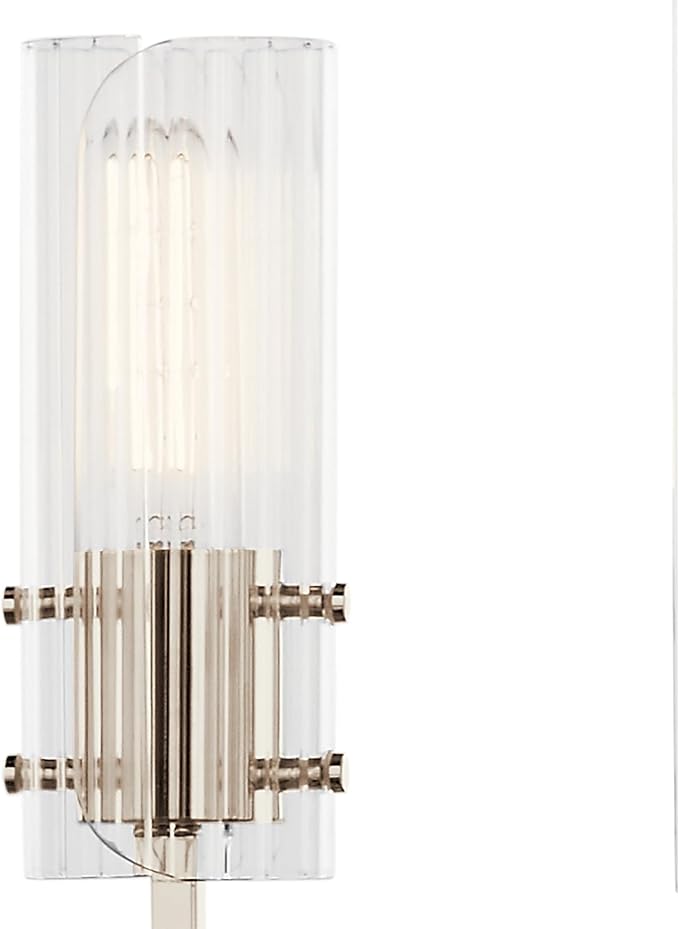 KICHLER Velestino 40.25" 8 Light Chandelier in Polished Nickel, for Foyer, Dining Room, Living Room, Bedroom, (23.25" x 40.25") 52680PN