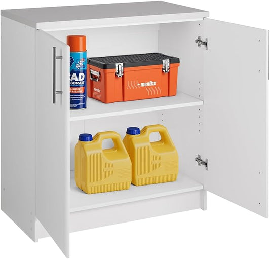 Prepac Elite 32" Storage Cabinet, White Storage Cabinet, Base Cabinet, Bathroom Cabinet with 1 Adjustable Shelf 18" D x 32" W x 36" H, WEB-3216