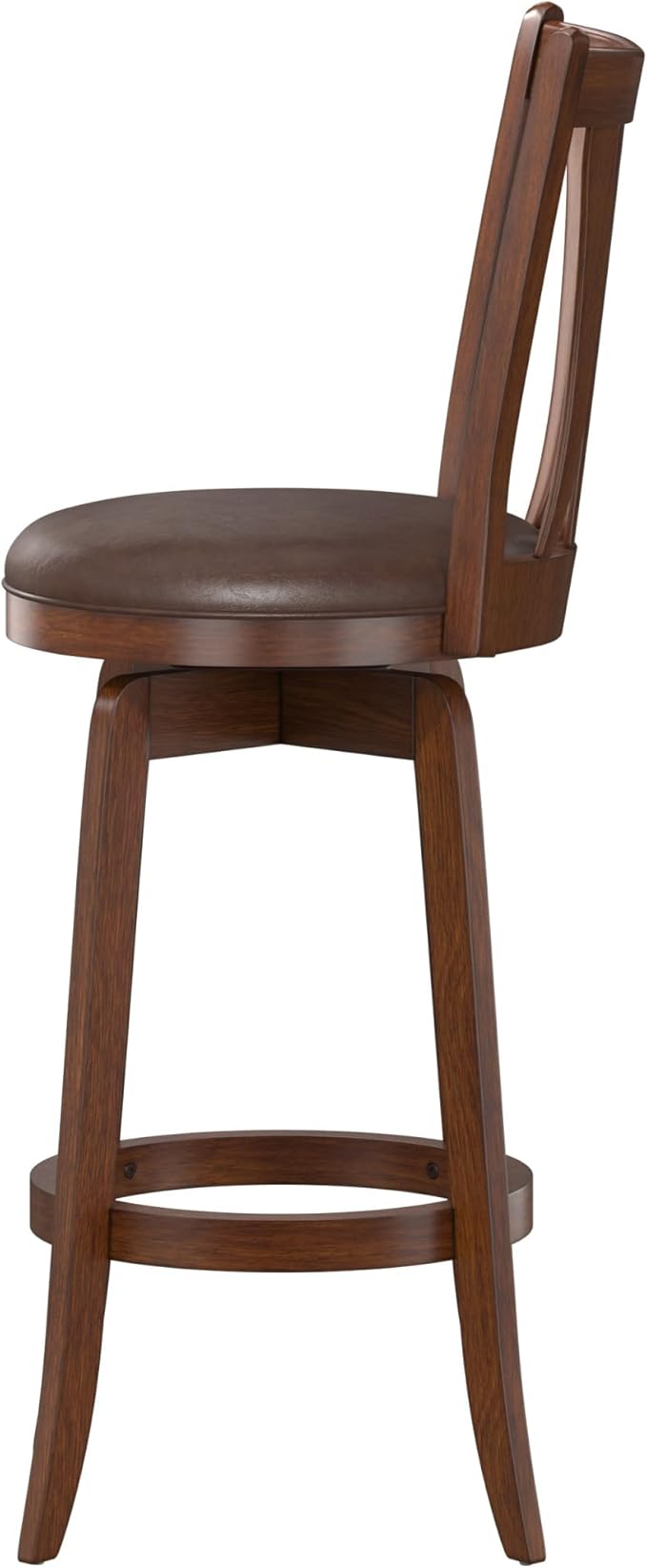 Hillsdale 29.5" Savana Wood Swival Bar Height Stool, Cherry