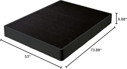 Signature Design by Ashley 10" Mattress Box Spring with Metal Foundation, Sturdy and Durable, Ready to Assemble, Parts and Tools Included, Full, Removable Black Fabric Cover