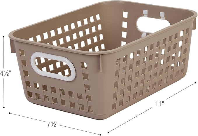 Really Good Stuff Medium Basket - Set of 6 -Tan