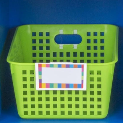 Really Good Stuff Large Plastic Book Baskets, 13.25" by 10" by 5.5" - 12 Pack, Rainbow Color, Classroom Library Organizer, Toy Storage, Multi-Purpose Organizer Basket
