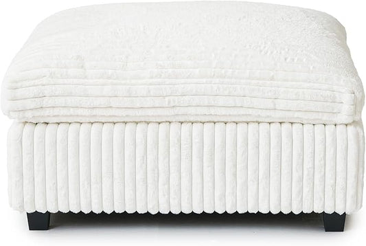 Modular Sectional Sofa, Oversized Cloud Couch, Deep Seat Comfy Modular Couches for Living Room, Ottoman, Plush Couch Cushion Covers Removable, Beige