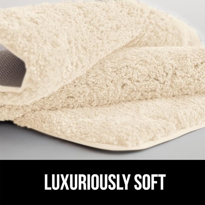 GORILLA GRIP Bathroom Rugs, 30x20, Ultra Soft Absorbent Mat, Thick Plush Bath Rug, Machine Washable, Microfiber Quick Dry, Mats for Shower, Bathtub and Floor, Home Decor Accessories, Ivory