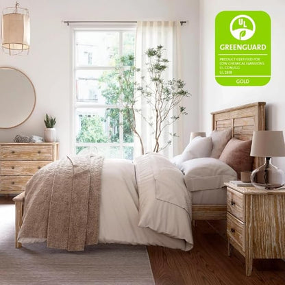 Grain Wood Furniture Greenport Solid Wood Platform Bed, Full Size, Brushed Driftwood