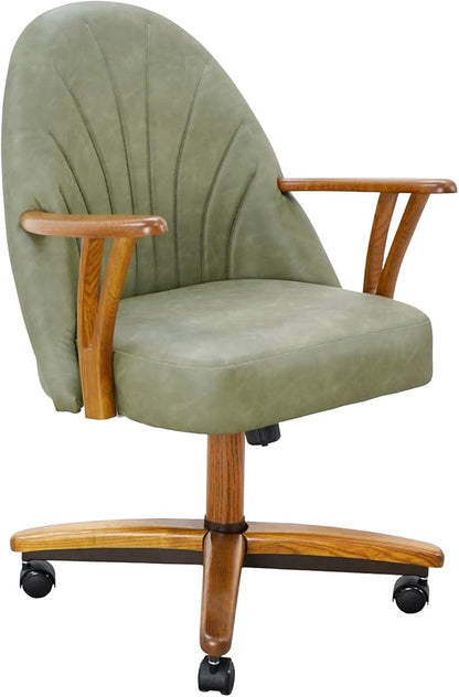 Chromcraft Set of 1 Swivel Tilt Chairs, Chairs with Wheels for Kitchen Room