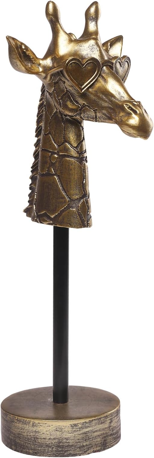 Handcrafted Resin Sculpture (Giraffe - Modern Home Decor Accent, Trending Living Room & Office Decor, Elegant Tabletop & Shelf Decor for Desk, Bookshelf, Nightstand - Unique Gift Idea