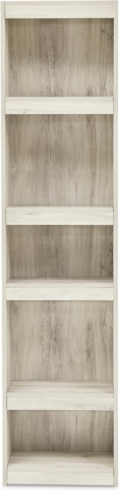 Signature Design by Ashley Bellaby Farmhouse 4-Piece Entertainment Center for TVs up to 69" with Electric Fireplace, Whitewash
