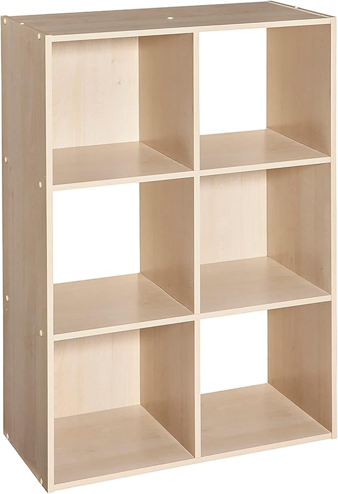 ClosetMaid 4176 6-shelf Cubeicals Organizer, 6-Cube, Birch