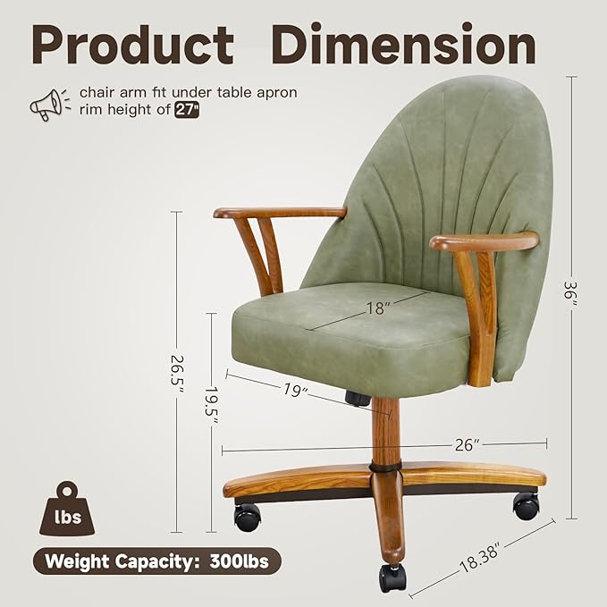 Chromcraft Set of 4 Swivel Tilt Chairs, Chairs with Wheels for Kitchen Room