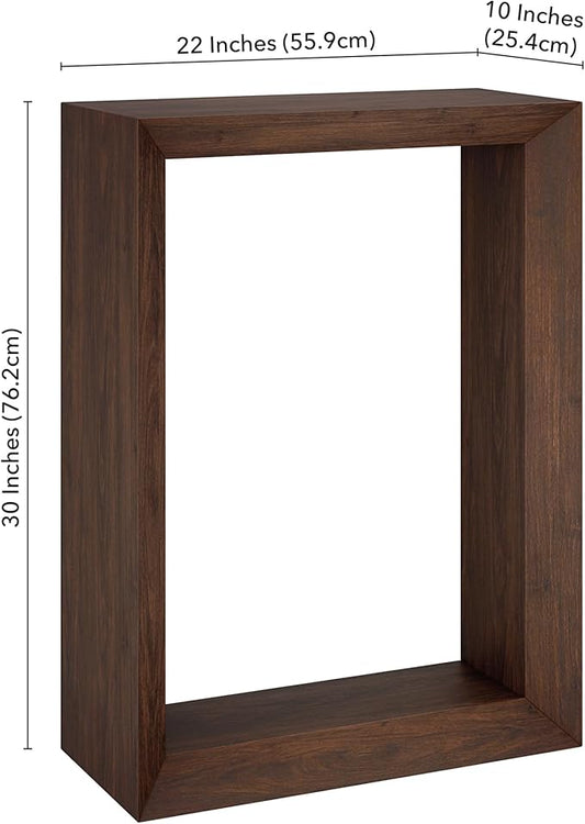 Henn&Hart 22'' Wooden Rectangular Console Table Entryway Table, Sofa Table for Entryway, Living Room, Couch, Hallway, or Office, Alder Brown