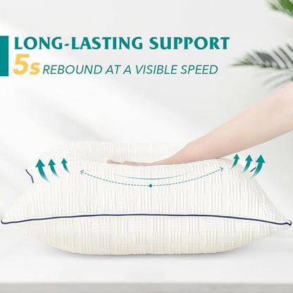 Oubonun 20x20 Pillow Inserts Set of 2 - Square Decorative Throw Pillows for Couch Bed Sofa Living Room Down Alternative Polyester Filling 20 Inch Insert(Beige)