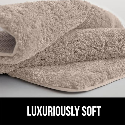 GORILLA GRIP Bathroom Rugs, 42x24, Ultra Soft Absorbent Mat, Thick Plush Bath Rug, Machine Washable, Microfiber Quick Dry, Mats for Shower, Bathtub and Floor, Home Decor Accessories, Beige