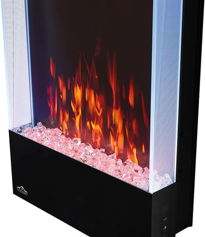 Napoleon Allure 32 inch Vertical Wall Mount Electric Fireplace - Black, NEFVC32H