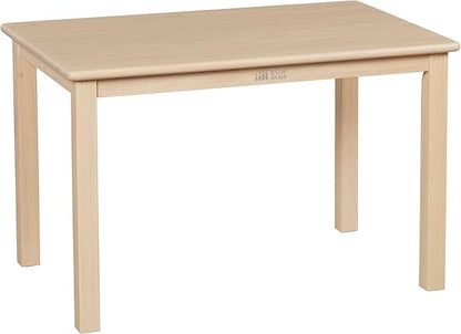 ECR4Kids 24in x 36in Rectangular Hardwood Table with 22in Legs, Kids Furniture, Antique White