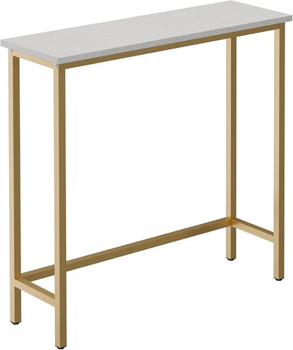 HollyHOME Narrow Hallway Table, 29.5" Small Console Stand, Slim Entryway Table, Sofa Desk, for Hallway, Bedroom, Living Room, Foyer, Rock Texture