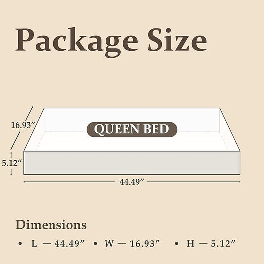 Queen Bed Frame with Headboard and Footboard, with Under Bed Storage, All-Metal Support System, No Box Spring Needed, Easy Assembly,Rustic Brown