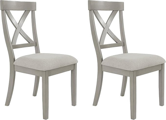 Signature Design by Ashley Parellen Modern Farmhouse Upholstered Dining Chair, Set of 2, Gray
