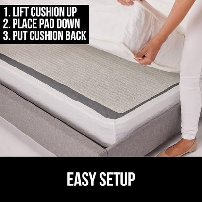 GORILLA GRIP Non Slip Couch Gripper, Prevents Couches from Sliding and Holds Bed in Place, Pad Grips Beds, Sofa, Mattresses, Chair Cushions and Helps Keep Topper from Slipping, Easy Trim Pads, 2 Pack