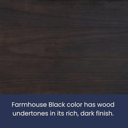 Grain Wood Furniture Montauk Solid Wood Bed, Queen Size, Farmhouse Black