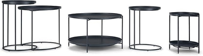 SIMPLIHOME Monet Industrial 17 inch Wide Metal End Table in Black for the Living Room and Bedroom