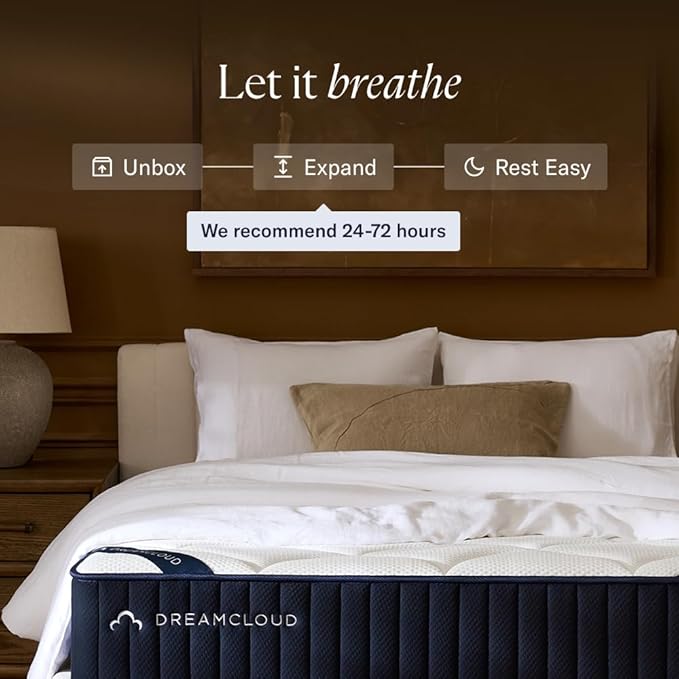DreamCloud Ultra 15" Full Mattress - Luxury Hybrid Gel Memory Foam - 365 Night Trial - Fiberglass Free - Forever Warranty - Mattress in a Box - CertiPUR-US® Certified