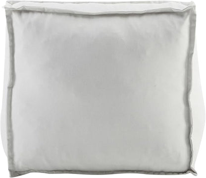 Christopher Knight Home Natty Bean Bag Chair, Fabric Bean Bag Chairs for Adults and Kids, Comfy Reading Chair, Lounge Sofa with Armrest, Indoor/Outdoor Spaces Memory Foam Bean Bag Chair, Light Gray
