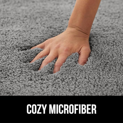 GORILLA GRIP Bathroom Rugs, Ultra Soft Absorbent Mat, Thick Plush Bath Rug, Machine Washable, Microfiber Quick Dry, Mats for Shower, Bathtub and Floor, Home Decor Accessories, 24x17, Gray