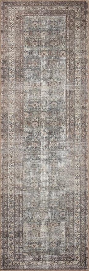 Loloi Amber Lewis Georgie Collection GER-10 Moss/Bark 3'-9" x 5'-6", .19" Pile Height, Accent Rug