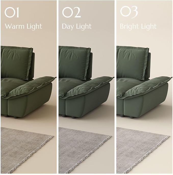 POVISON Oversized Modular Sectional Sailboat Sofa for Living Room with Adjustable Backrest Modern Sectional Couches Loveseat Large Deep Sofa 2 Seats with 2 Ottomans Comfy Cloud Couch for House Office