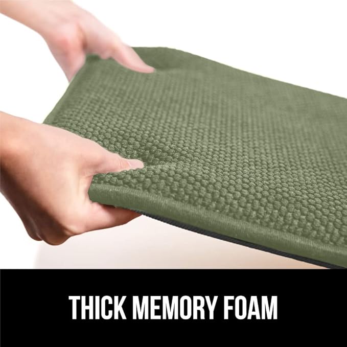 GORILLA GRIP Slip Resistant Chair Cushions, No Ties Required, Memory Foam Pads for Dining Room, Kitchen Table, Office, Rocking Chairs, Plush Seat Cover Cushion Pad, Home Decor, Set of 4, 16x16, Sage