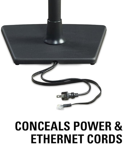 SANUS Wireless Sonos Speaker Stand for Sonos One, Play:1, & Play:3 - Audio-Enhancing Design with Built-in Cable Management - Pair (Black) - WSS22-B1