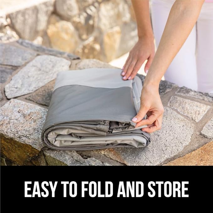 GORILLA GRIP Waterproof Medium Outdoor Patio Chair Cover, 30 Inch, Adjustable Furniture Covers Sets for Winter, Keep Cushions Dry, Protects from Sun, Snow, Rain, Windproof, UV Coated, 1 Pack
