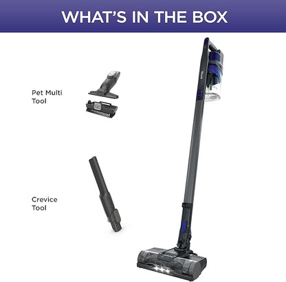 Shark | Pet Cordless Vacuum Cleaner | LED Headlights | Removable Handheld Vacuum for Pet Hair | Crevice Tool & Pet Multi-Tool Included | 40min Runtime | For Carpet & Hard Floors | Grey | IX141