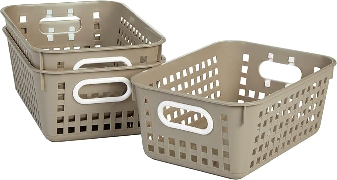 Really Good Stuff Medium Basket - Set of 6 -Tan