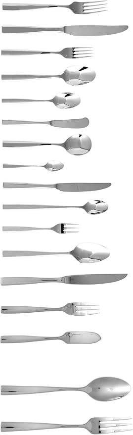 Fortessa Lucca 18/10 Stainless Steel Flatware Tea/Coffee Spoon, Set of 12