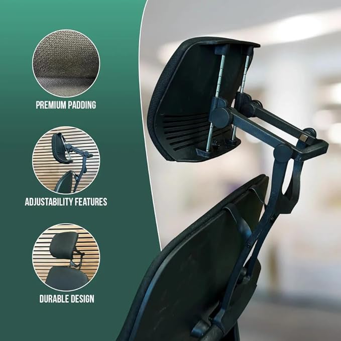 OFFICE LOGIX SHOP Leap V2 Chair with Headrest Bundle (Fabric, Black)